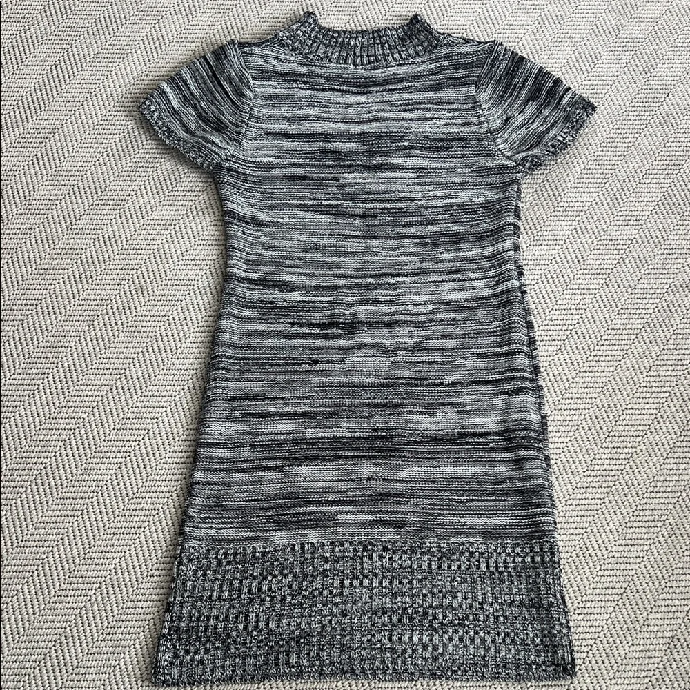 Tiana B. Black and Gray Knit Dress
